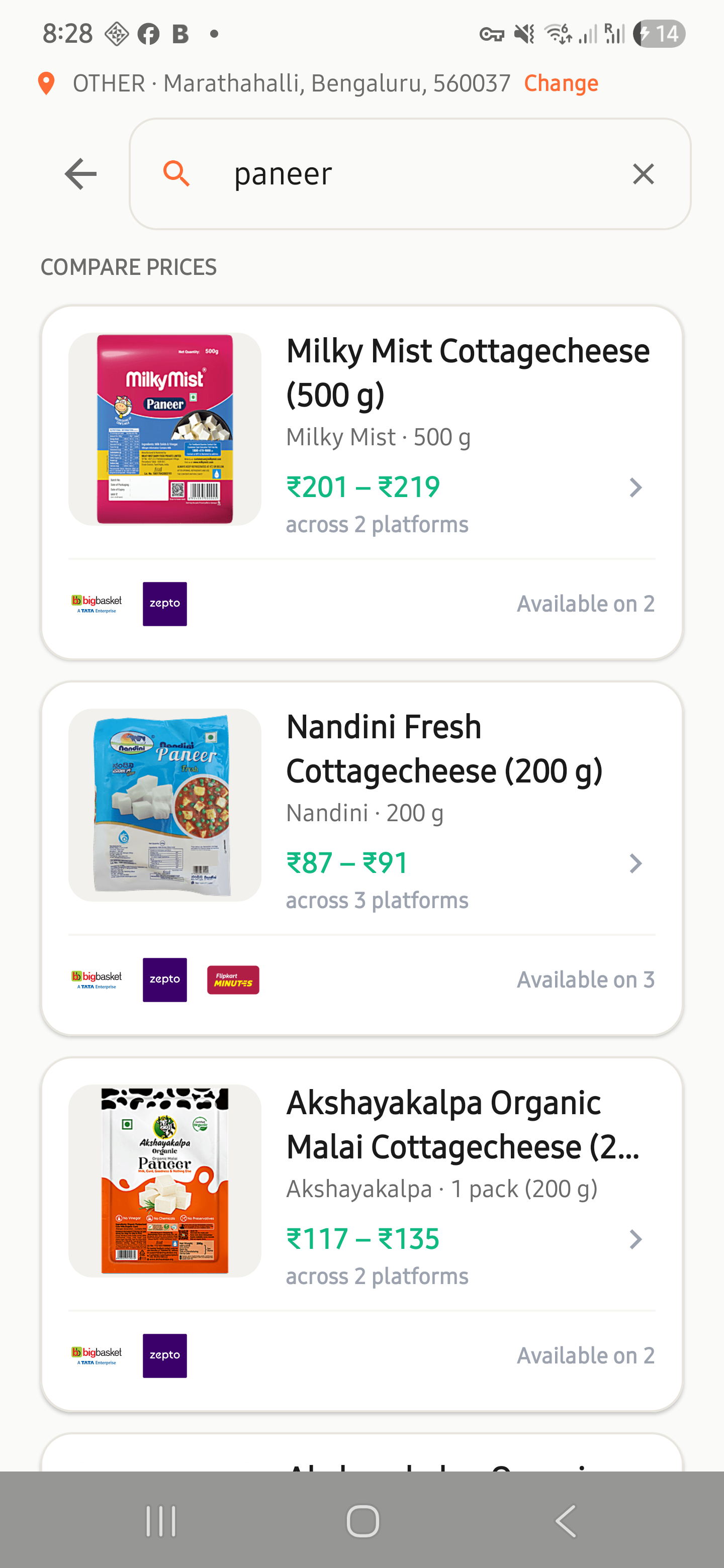 Compare prices across platforms